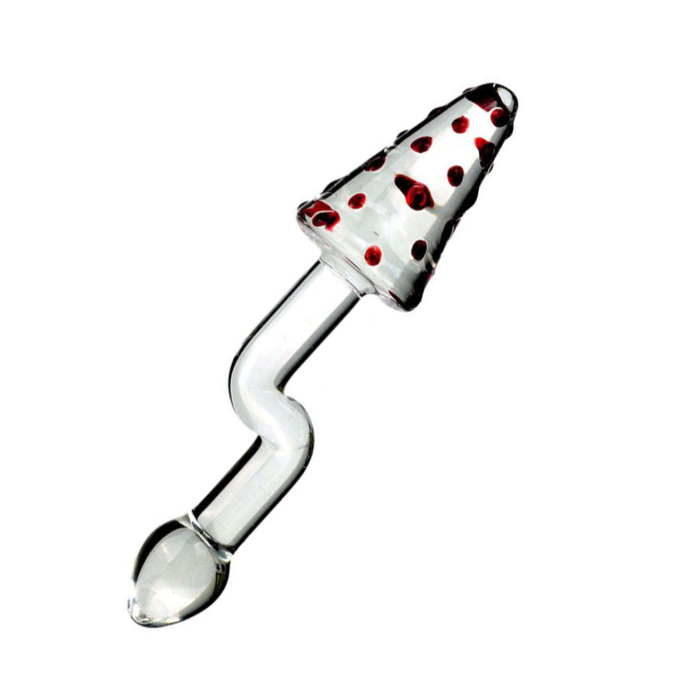 Glass Anal Plug With Crank Handle - image 0