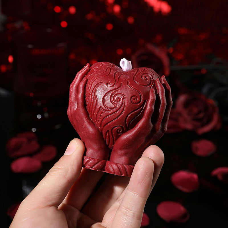 Hands Holding Heart Sensual Candle – Low-Temperature - image 3