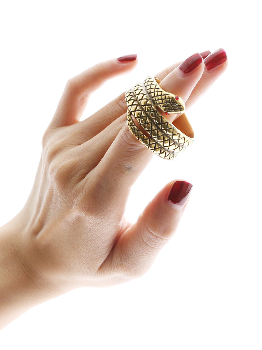 Snake Enclosure Cock Ring - Gold - 30mm - image 0