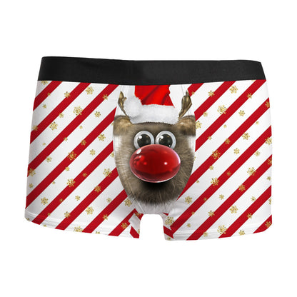 Christmas Morse Boxer Shorts Underwear - Red - XXL - image 0