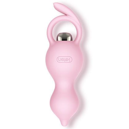 Vibrating Cute Pink Silicone Butt Plug with Finger Loop - D - image 2