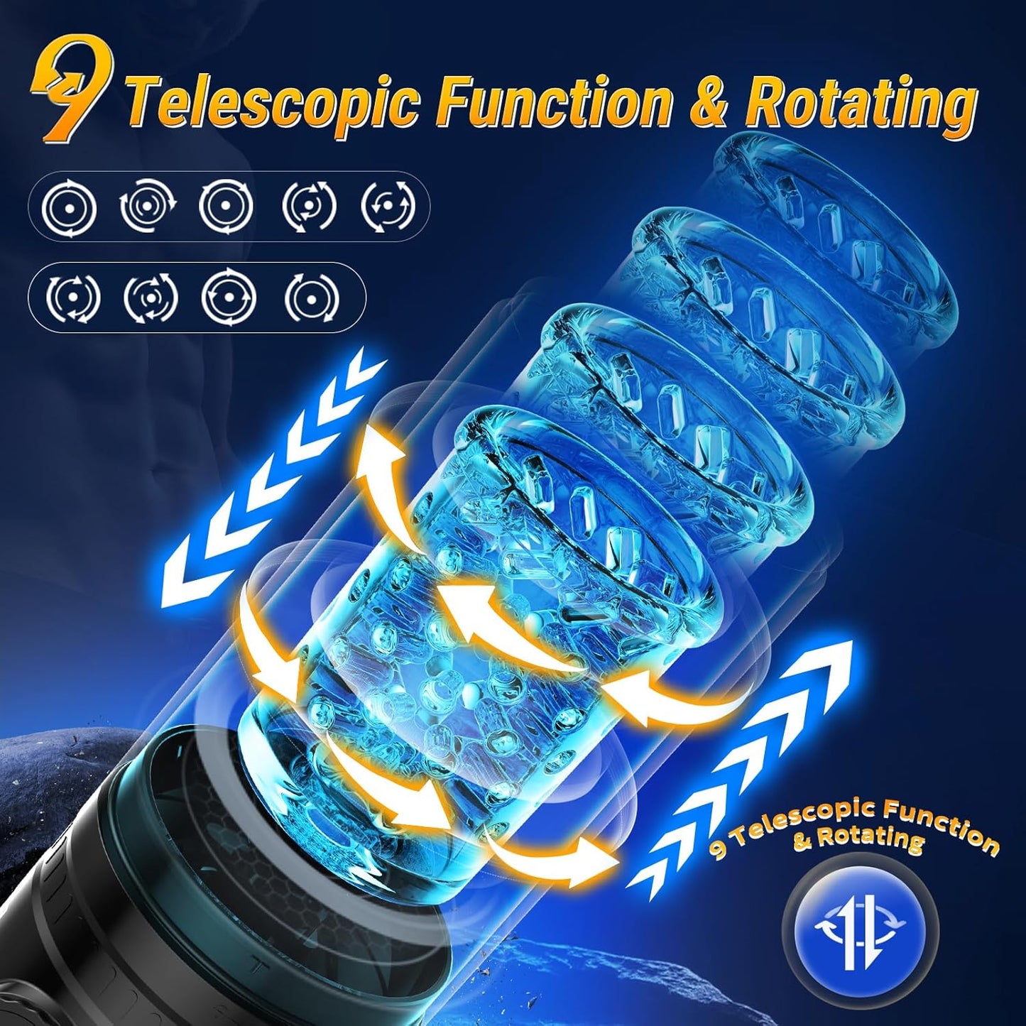 Ultra-Strong Suction Rotating Masturbation Cup  - image 4