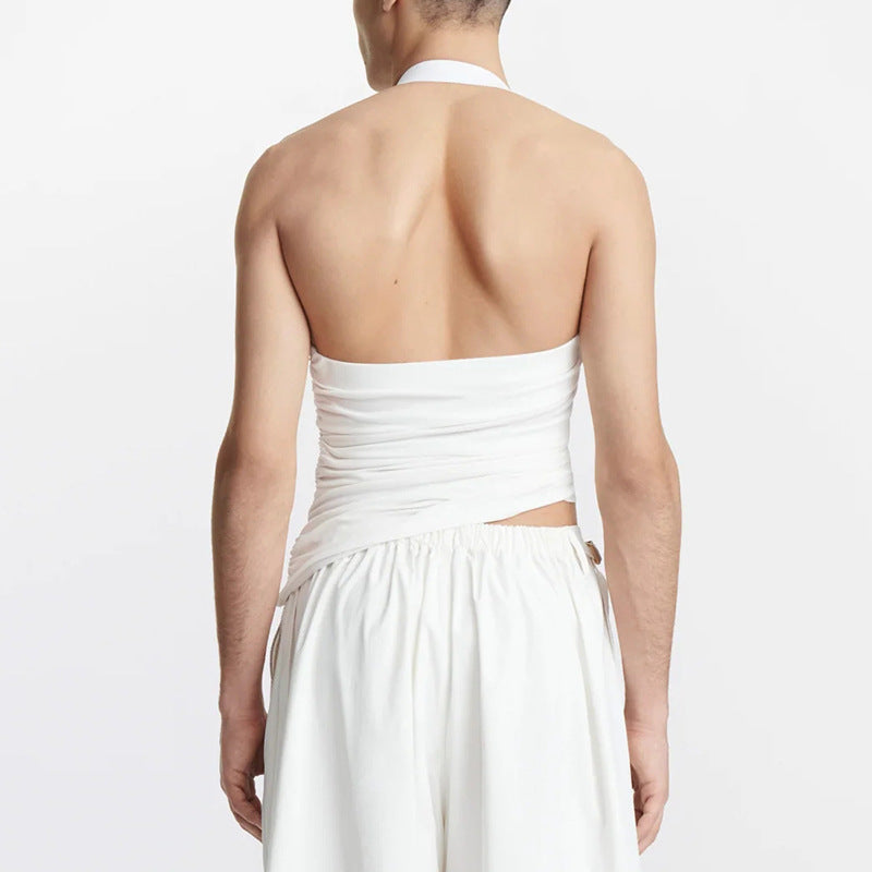 Men's Knit Halter Tank Top - image 2