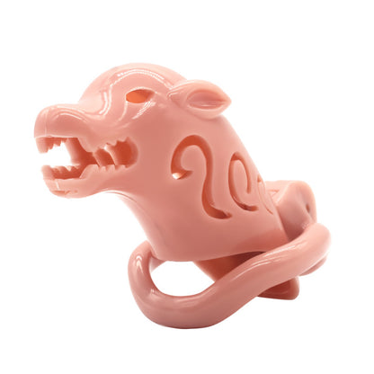 Dog Head Chastity Cage - Brown - Long - image 6