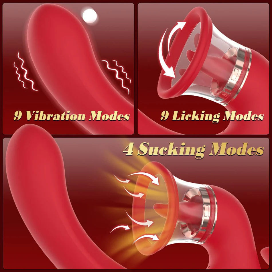 9+9 Dual Stimulation Clitoral Suction & G-spot Vibrator - image 2
