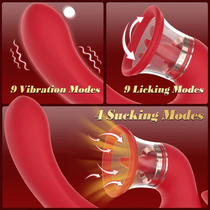 9+9 Dual Stimulation Clitoral Suction & G-spot Vibrator - image 2