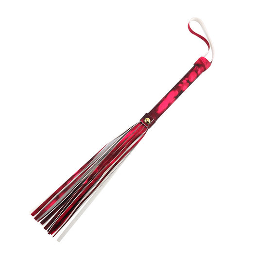 Tassel Leather Whip Heat-reactive Color-changing - Wine - image 1