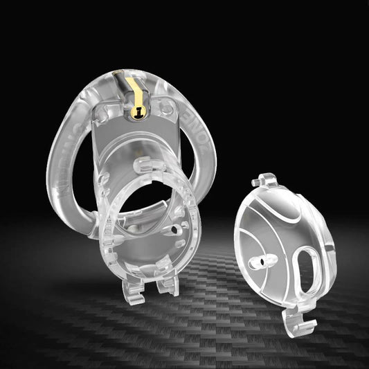 Double Lock Detachable Plastic Chastity Cage - image 1