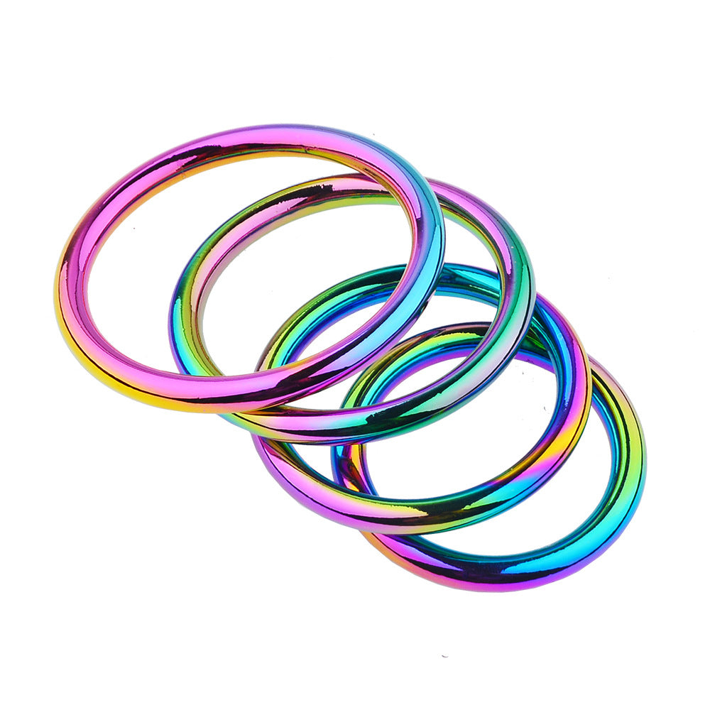Rainbow Smooth Cock Ring - image 0