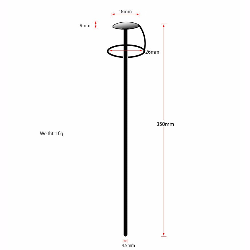 350mm Ultra-long Urethral Sound - 4.5mm - image 2