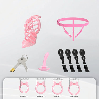Invisible Butterfly Chastity Cage - Pink - M - image 3
