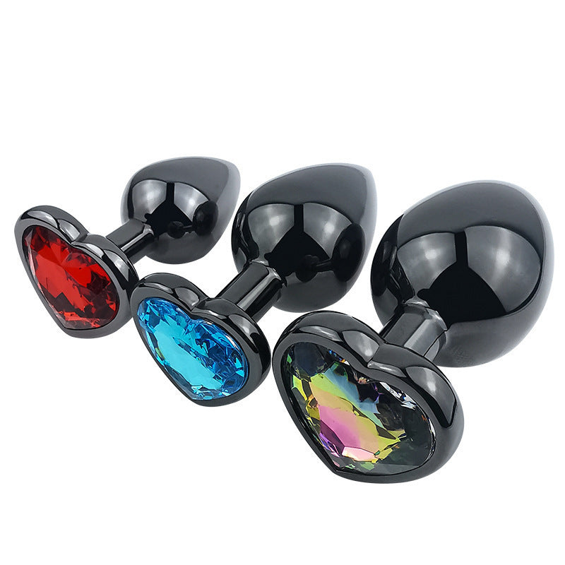 Gunmetal Butt Plug - Rainbow - L - image 1