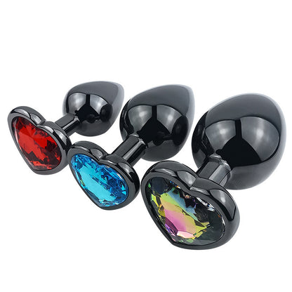 Gunmetal Butt Plug - Rainbow - L - image 1