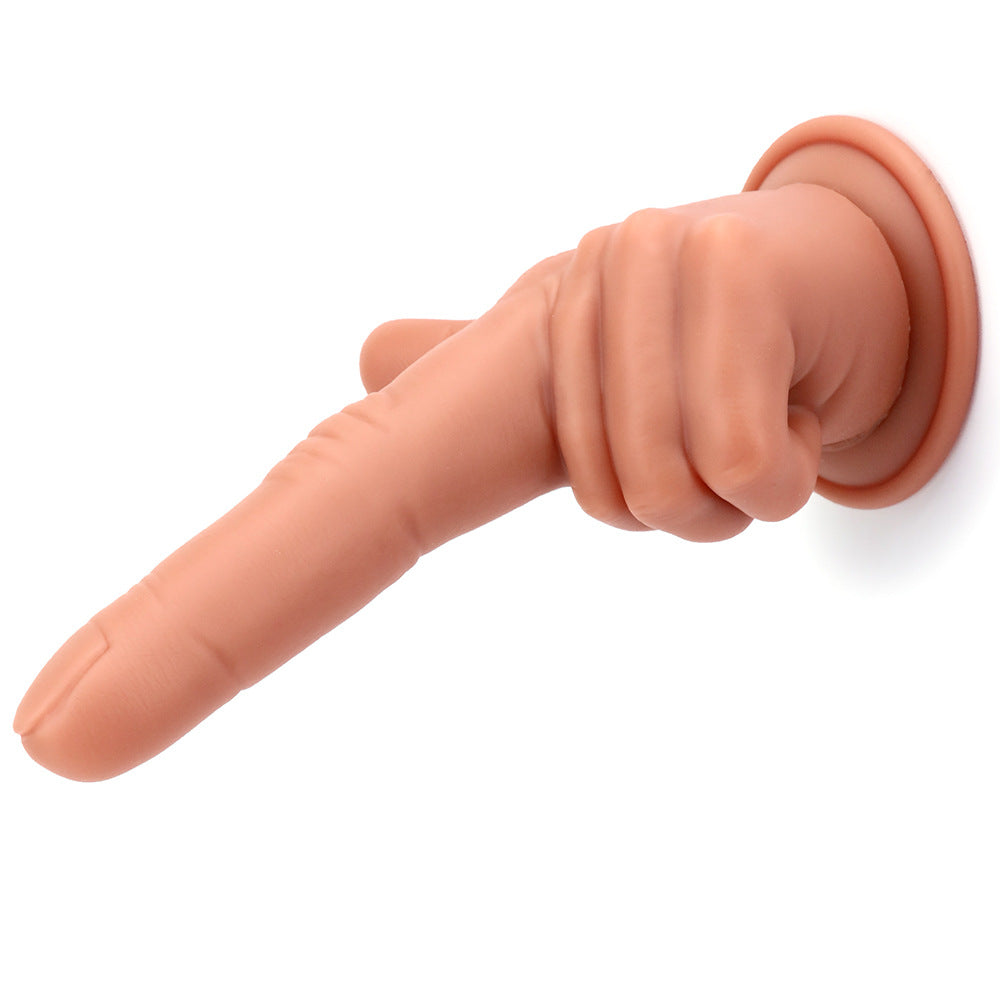 8.66'' Realistic Finger Dildo - Flesh - Tone - image 5