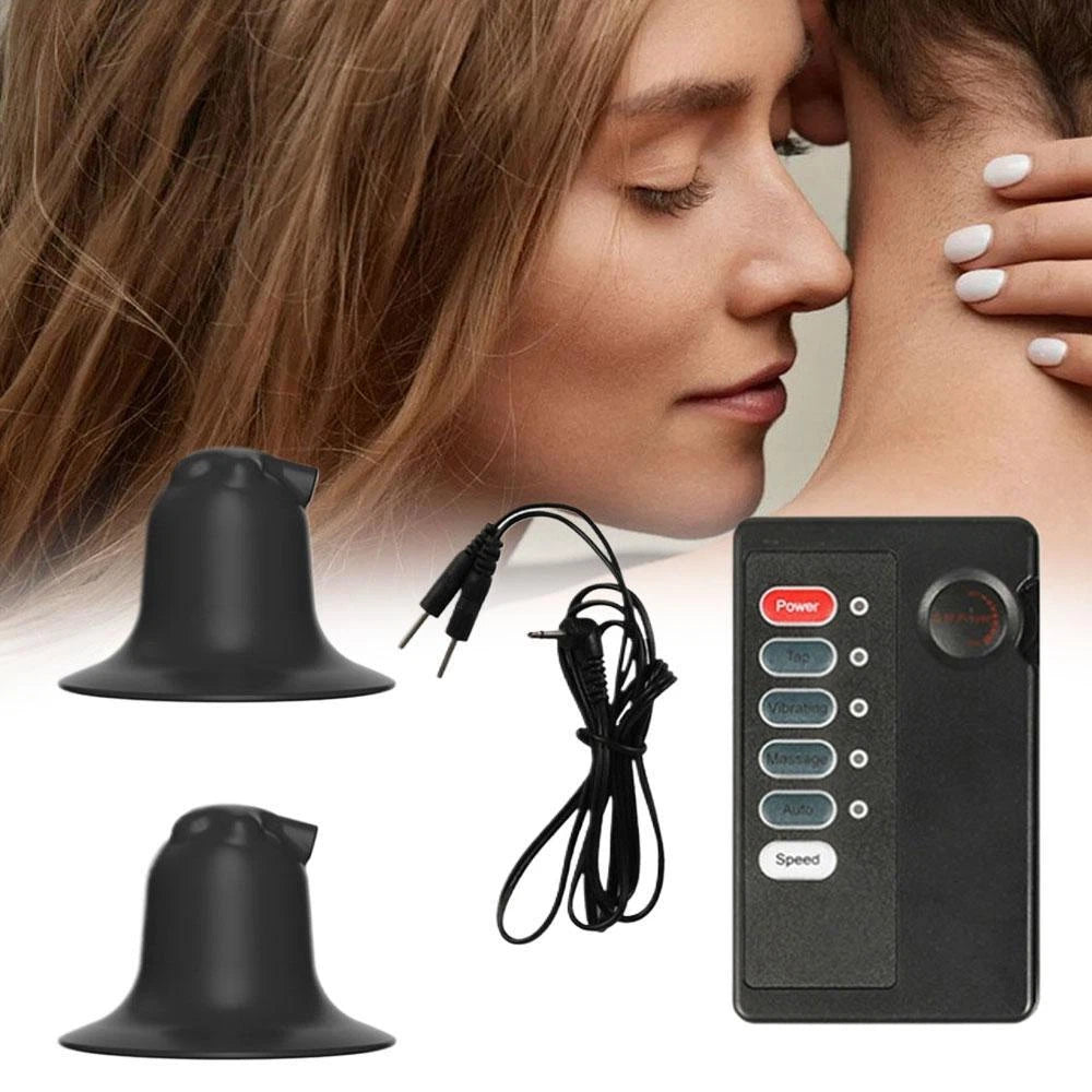 Adjustable Electro Nipple Clamps with Dual Electrodes – Stainless Steel E-Stim Clamps for Beginners & Advanced - Black - image 2
