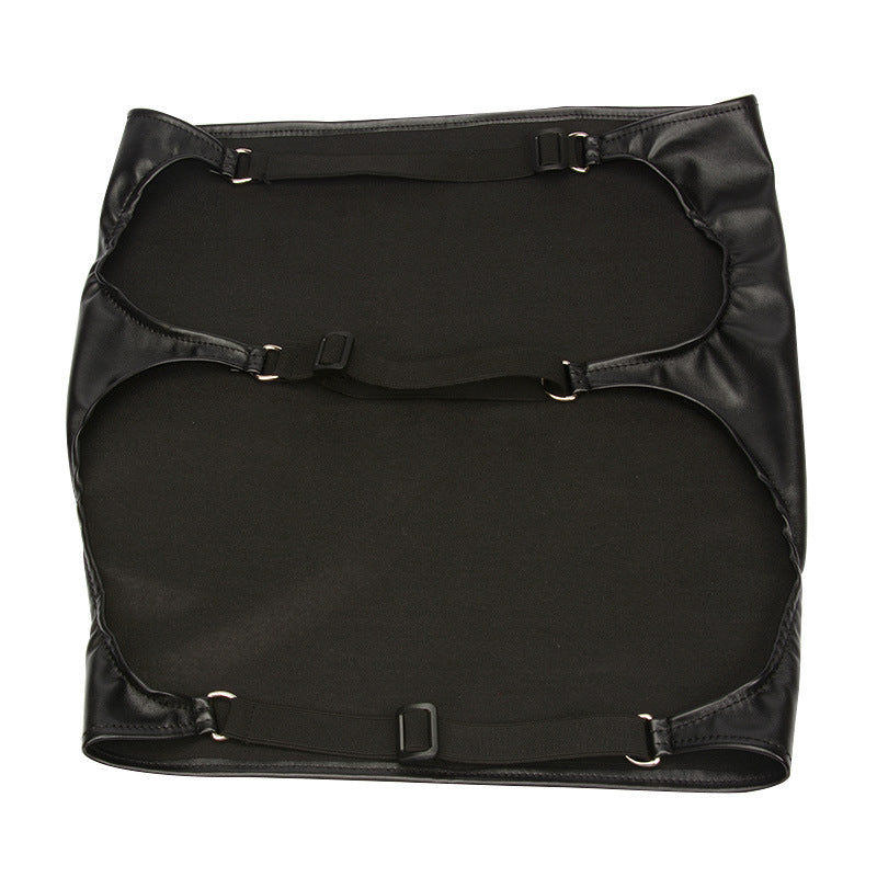 Bdsm Show Hips Skirt Leather Pants - image 3
