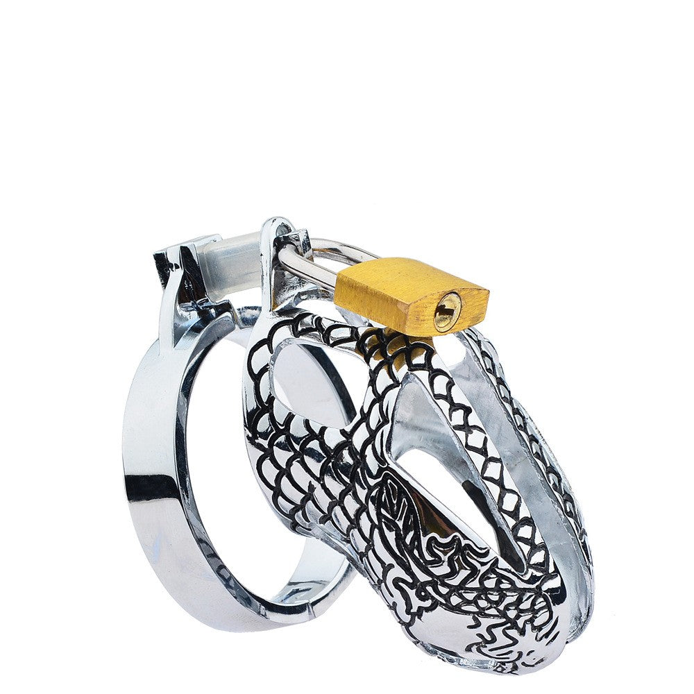 Dragon Male Chastity Cage - Black 50mm - image 4