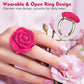 Rose Mini Finger Vibrator Ring Clit Stimulator - image 2