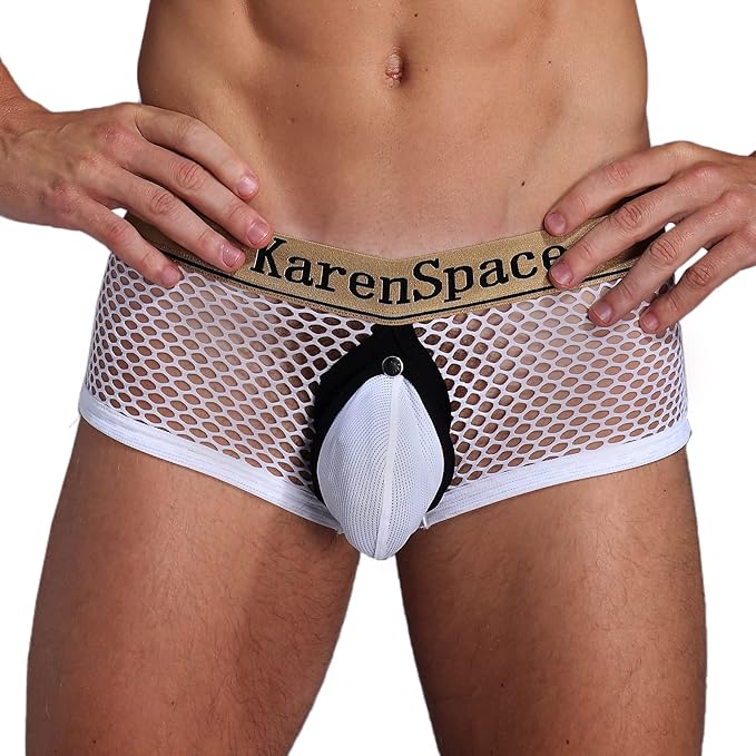 Men's Nightclub Panties with Snap Button - White - XL - image 8