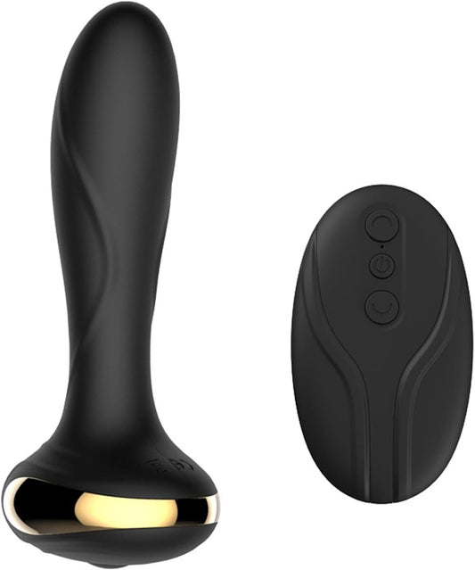 Remote G Spot Vibrator Butt Plug - Black - image 0