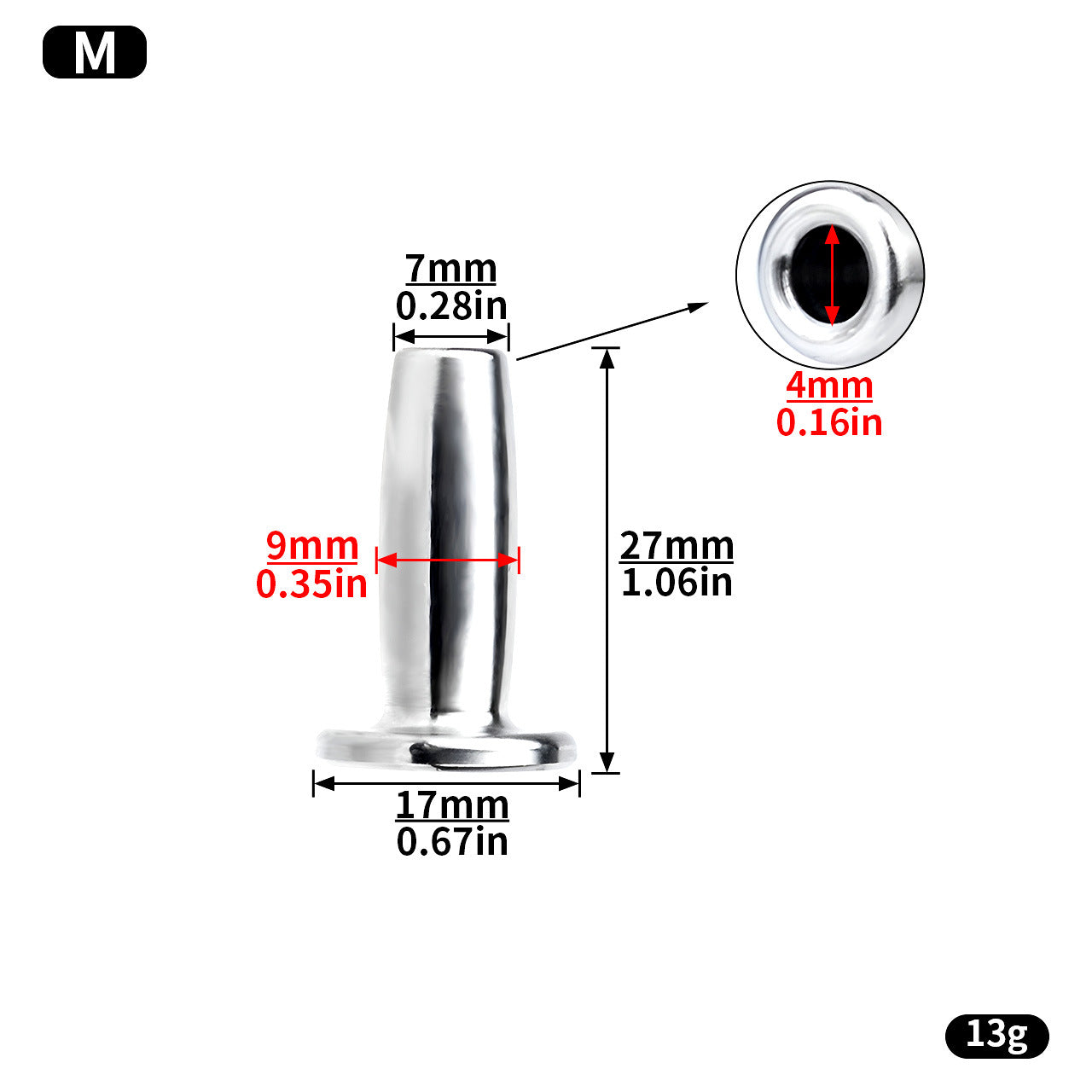 Short Stainless Steel Urethral Sounding Rods - M - image 7