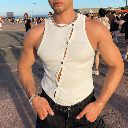Versatile White Loose-fit Casual Tank Top - image 4