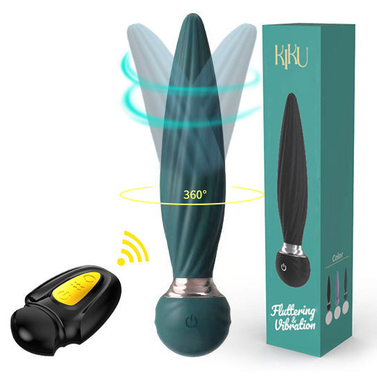 Rotating Thrusting Butt Plug Vibrator - Green - image 12