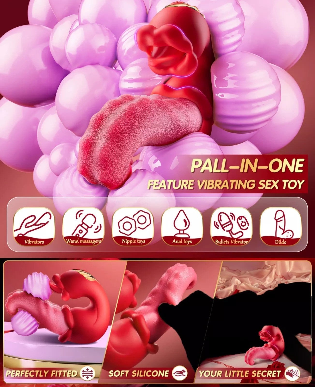 Blossom Kiss G-Spot Vibrator with Licking Sensation-Dual Pleasure - image 2