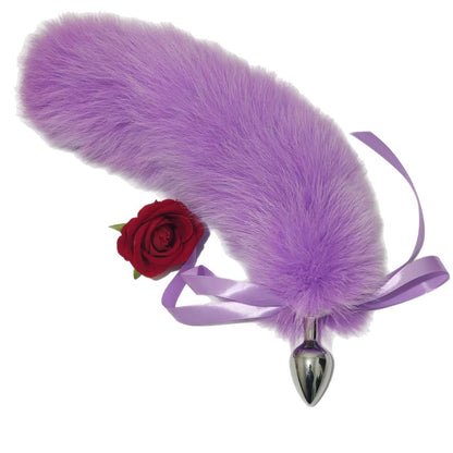 15'' Lavender Fox Tail Plug Set - 1.34'' - image 3