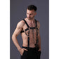 Men's Leather Body Harness Set with Suspenders & Leash – Adjustable BDSM Chest Harness for Roleplay & Fashion Statem - image 9