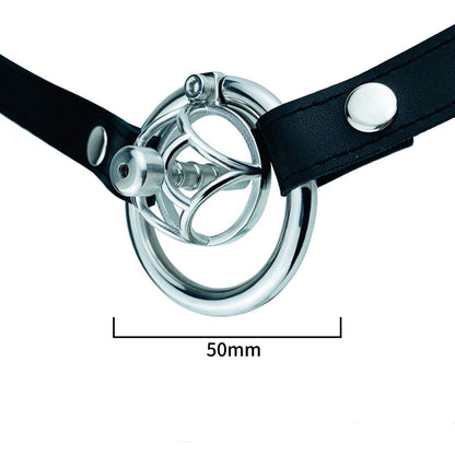 Chastity Belt for Men (with Catheter Tube） - 50mm Ring - image 4