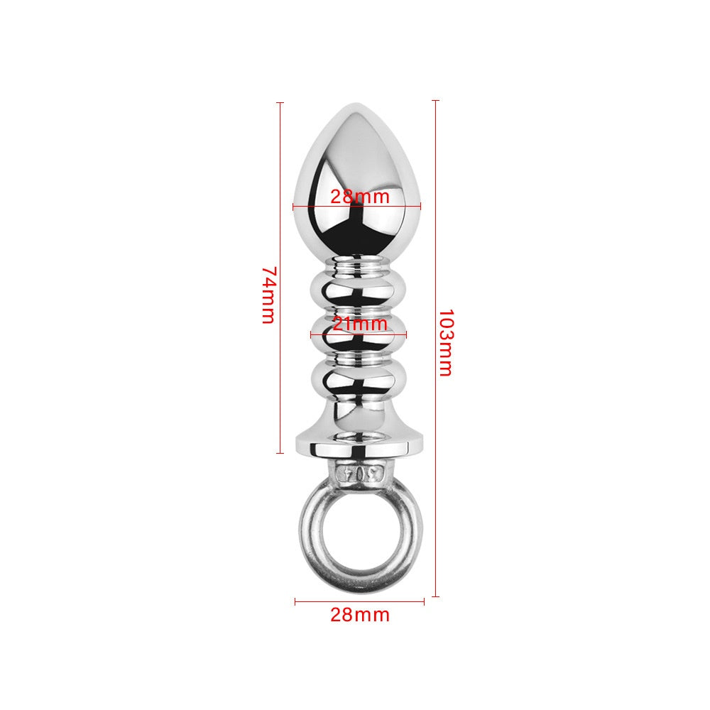 Multi-Segment Aluminum Alloy Butt Plug - S - image 1