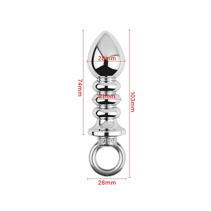 Multi-Segment Aluminum Alloy Butt Plug - S - image 1