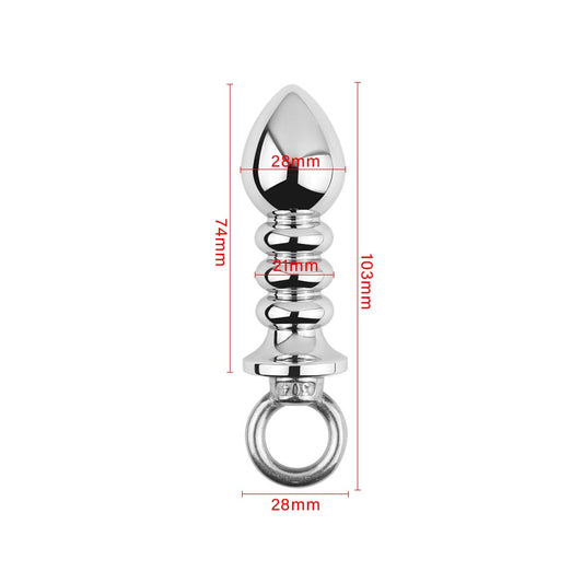Multi-Segment Aluminum Alloy Butt Plug - S - image 1