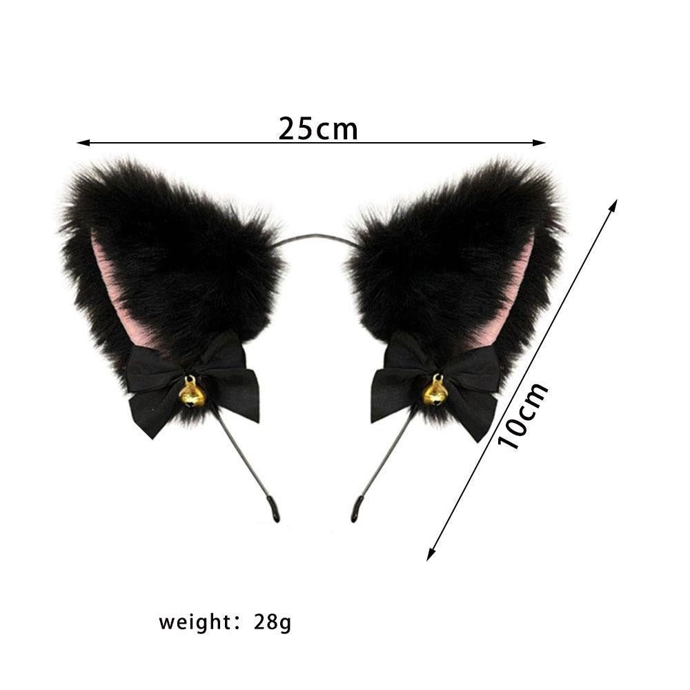 Metal Fox Tail Anal Plug Set With Lace Choker & Cat Ears - image 2