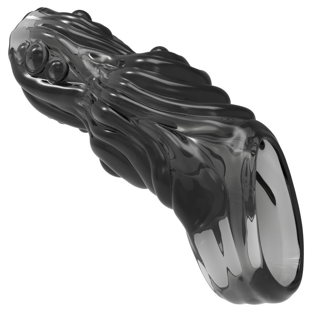 Open Penis Sheath Male Sleeve Girth Reusable Condom Extender-Enlarger-Enhancer - Black - image 0