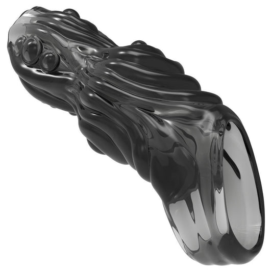 Open Penis Sheath Male Sleeve Girth Reusable Condom Extender-Enlarger-Enhancer - Black - image 0
