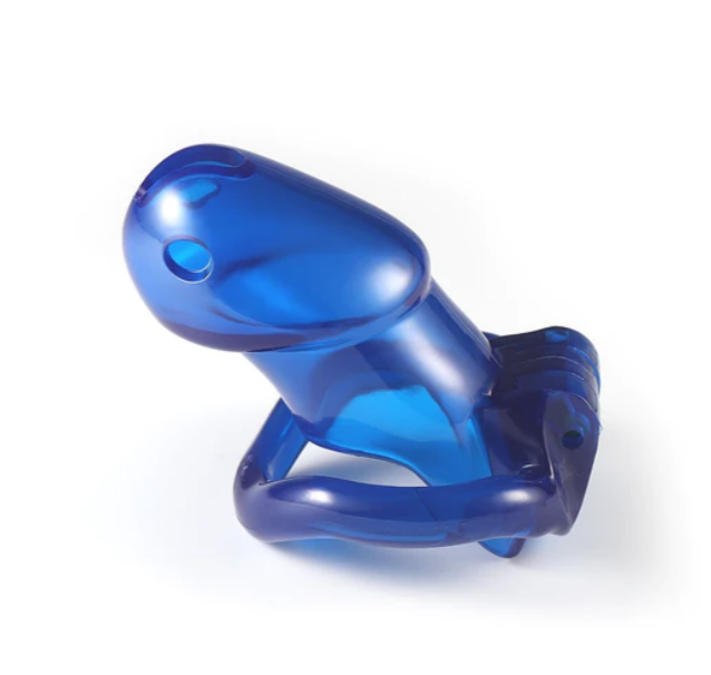 Sissy Cock Cage - Blue-Large - image 7