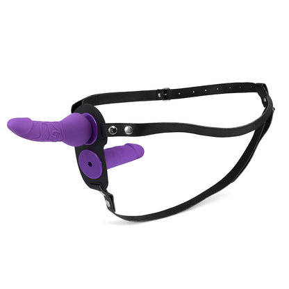 Detachable Silicone Strap-On Harness  Dildo - Purple - image 5