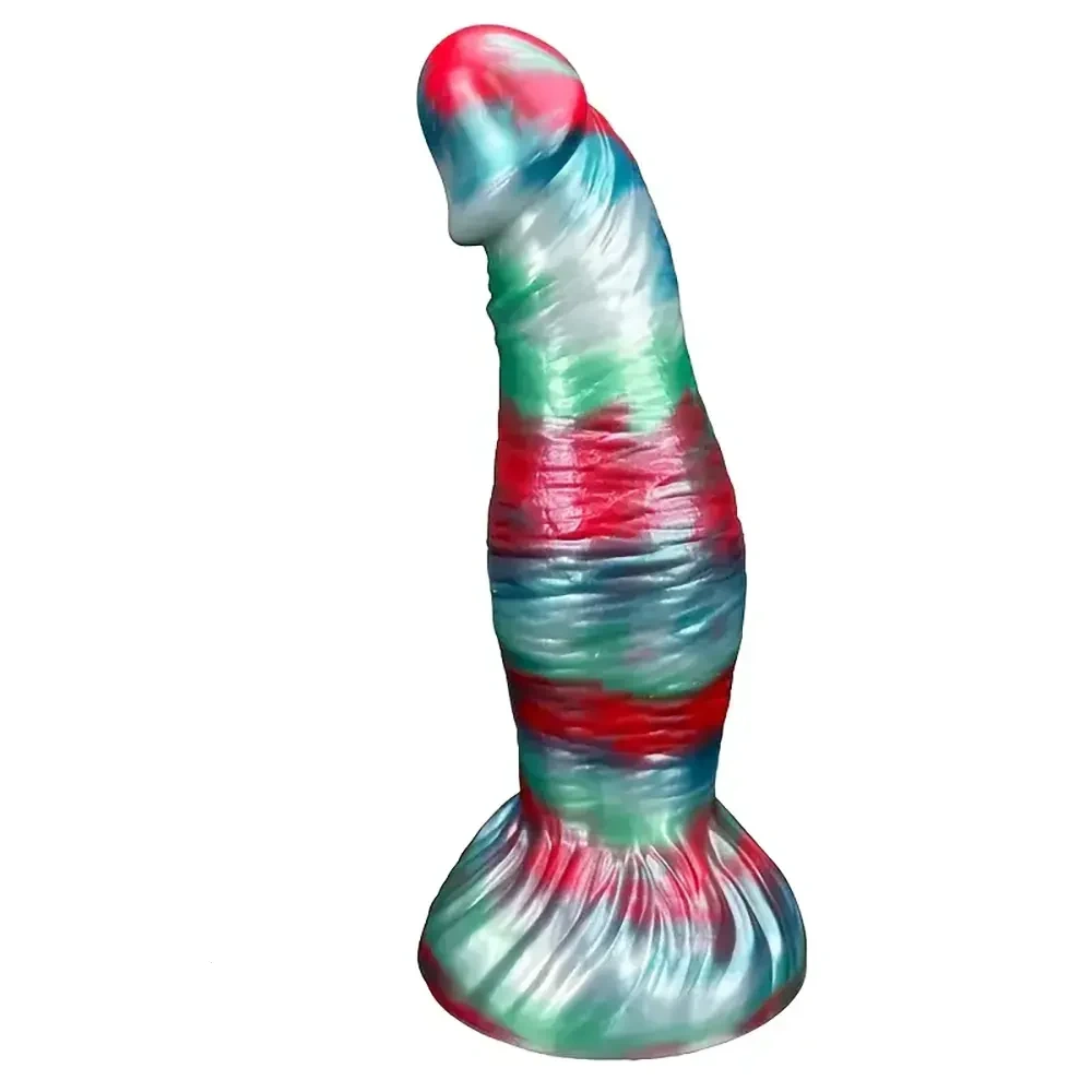 8.07" Ultra-Soft Monster Silicone Dildo with Suction Cup Base - B - image 5