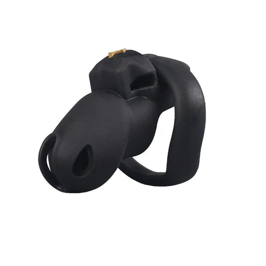Curved Fishmouth Chastity Cage - Black-Short - image 1
