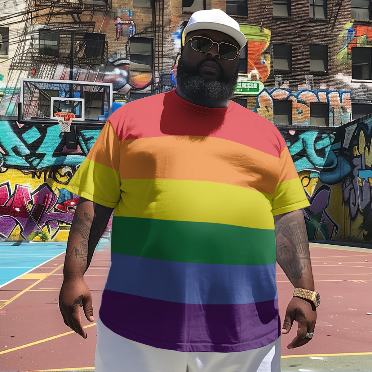 Rainbow All-Over Print T-Shirt - image 4