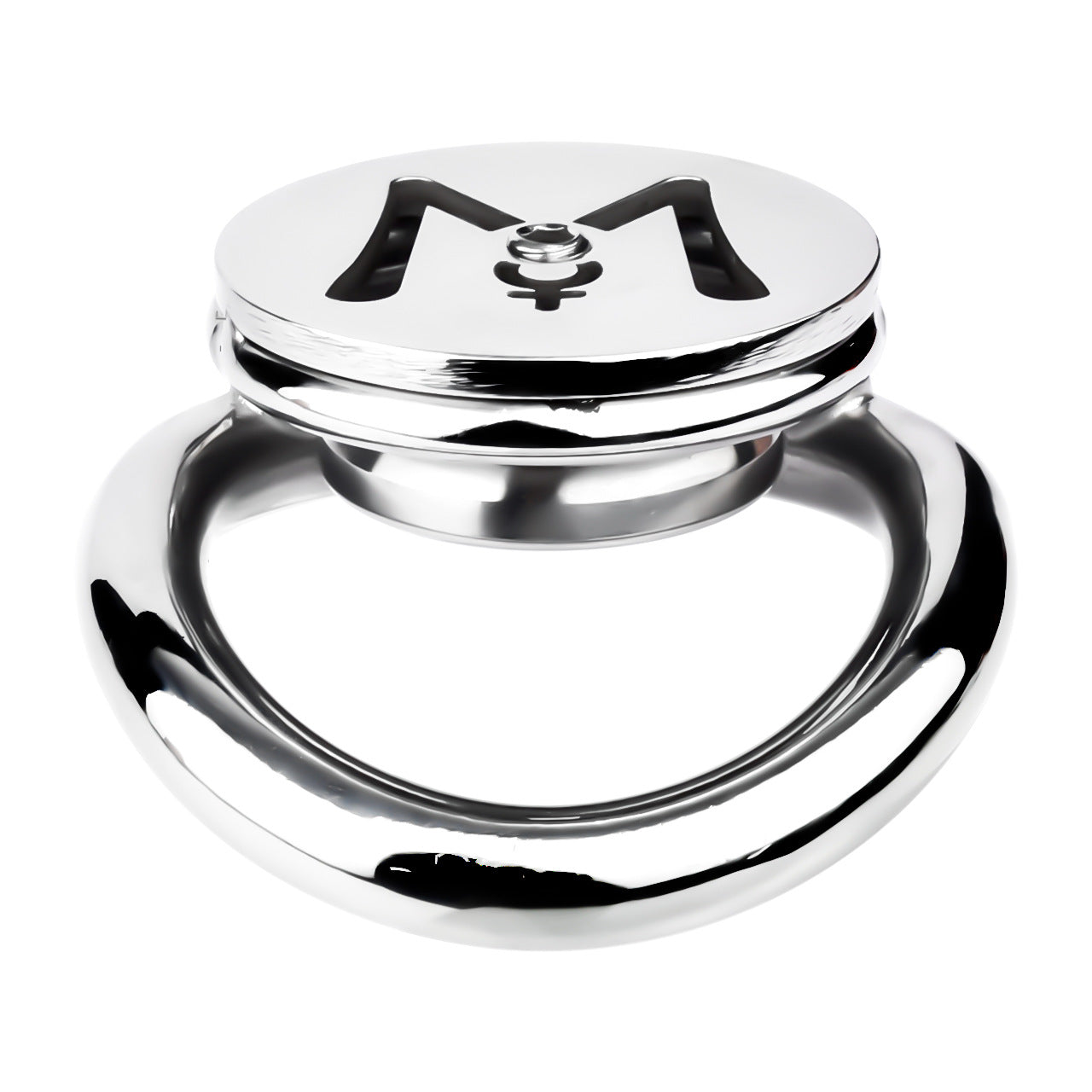 M-shaped Flat Stainless Steel Negative Inverted Chastity Penis Lock Cage - image 13