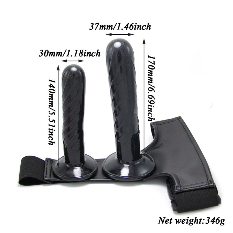 Double-Ended Strap-On Harness - Black - image 4