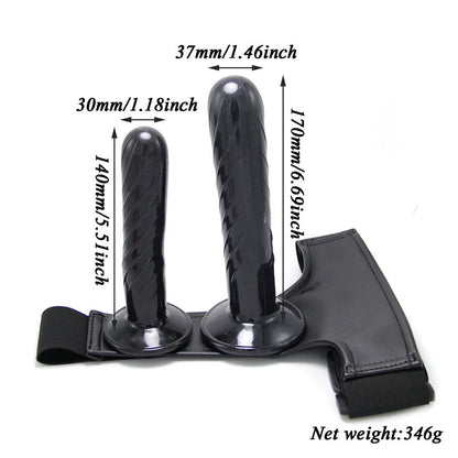 Double-Ended Strap-On Harness - Black - image 4