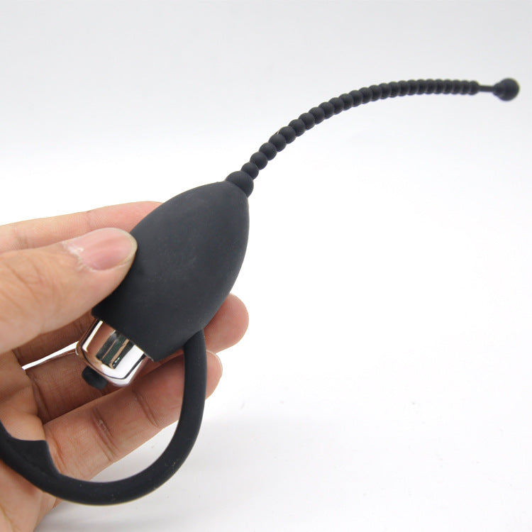 Quiver Vibrating Penis Plug E-stim Urethral Sound - BLack - image 2