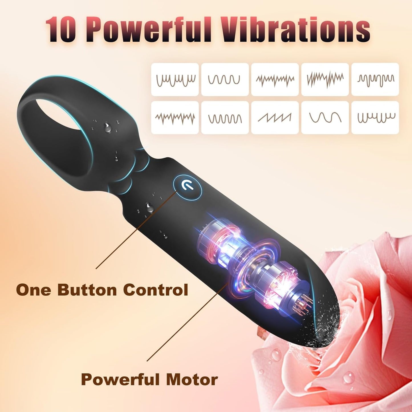 Bullet Vibrator Lipstick Mini Vibrator with 10 Vibration Modes - image 1