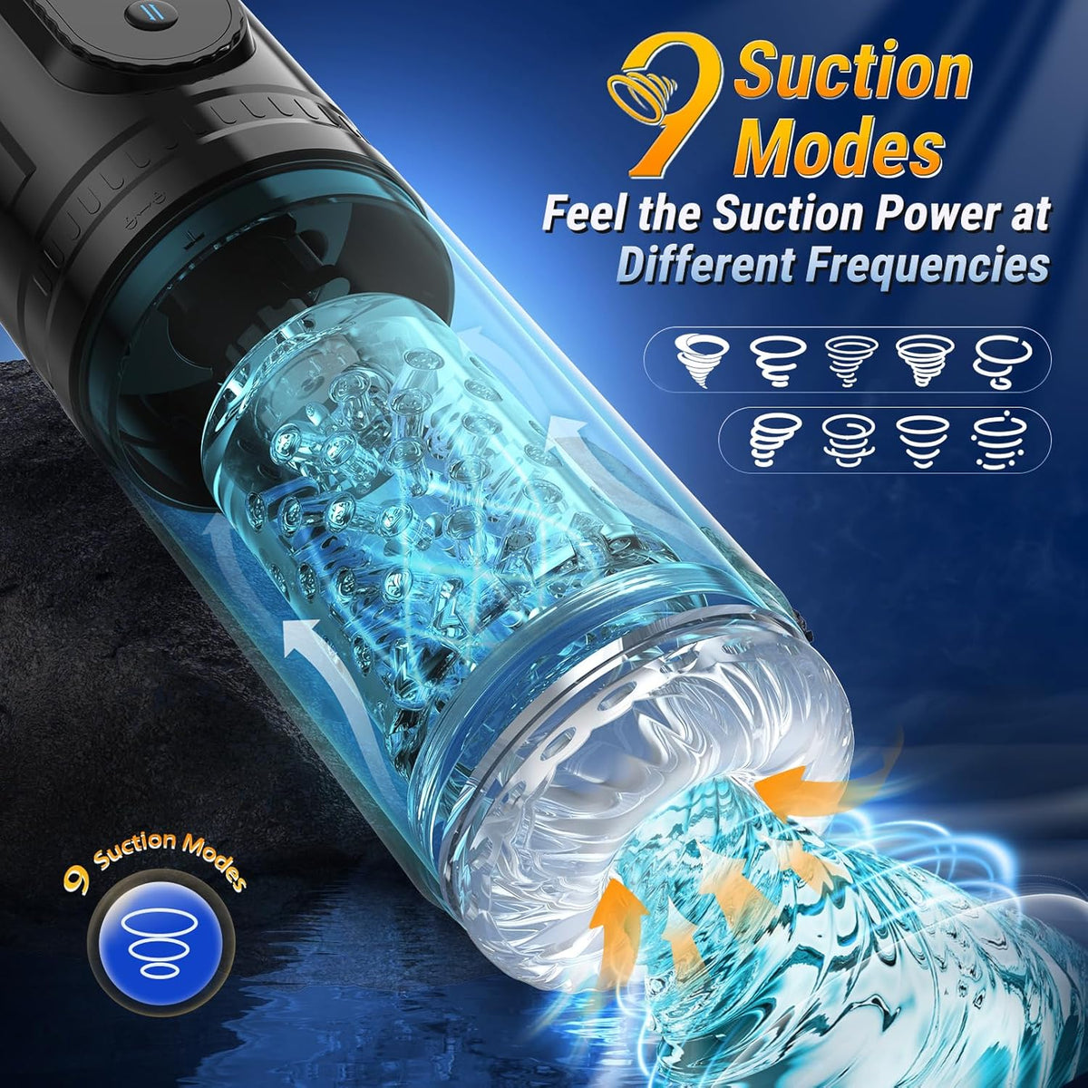 Ultra-Strong Suction Rotating Masturbation Cup  - image 5