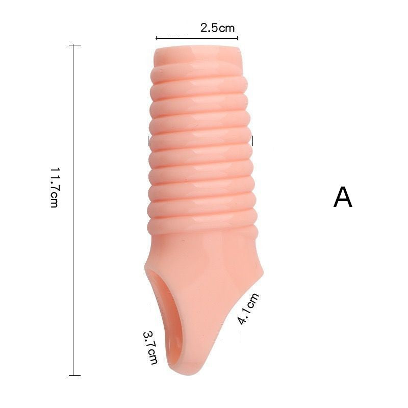 Clear Bumpy Penis Sleeve with Ball Loop - image 2