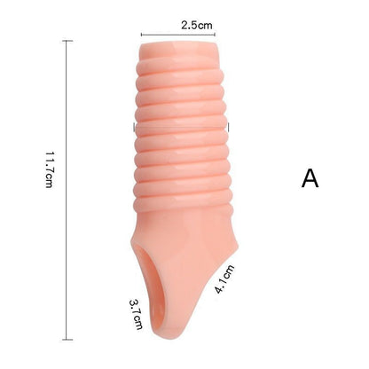 Clear Bumpy Penis Sleeve with Ball Loop - image 2